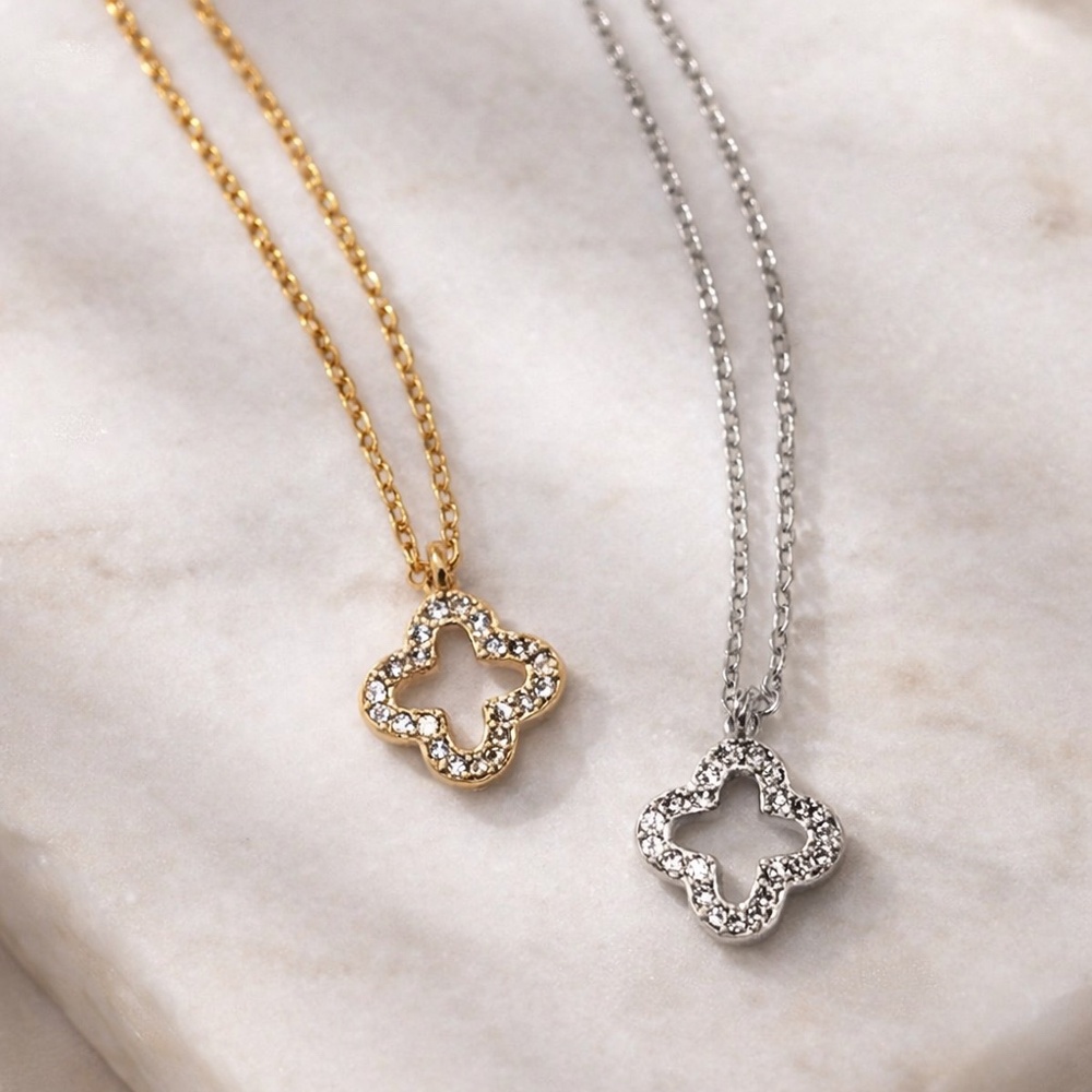Mini Four Leaf Clover Necklace 925 Sterling Silver